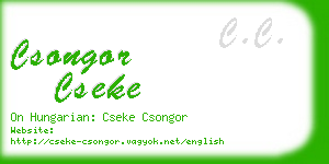 csongor cseke business card